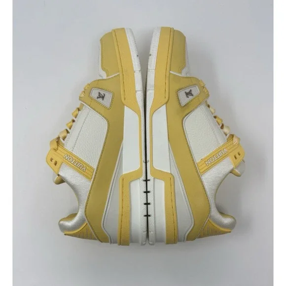 Louis Vuitton Trainer Sneaker Yellow/White New Season Fits Size 8 US 40 LV - Picture 4 of 8